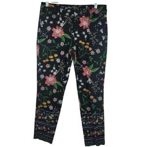 Old Navy Floral Pixie Mid-Rise Business Casual Women's Pants 10